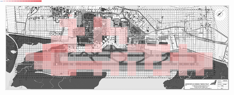 Mappa concentrazione Colombaccio in aeroporto Venezia Tessera
