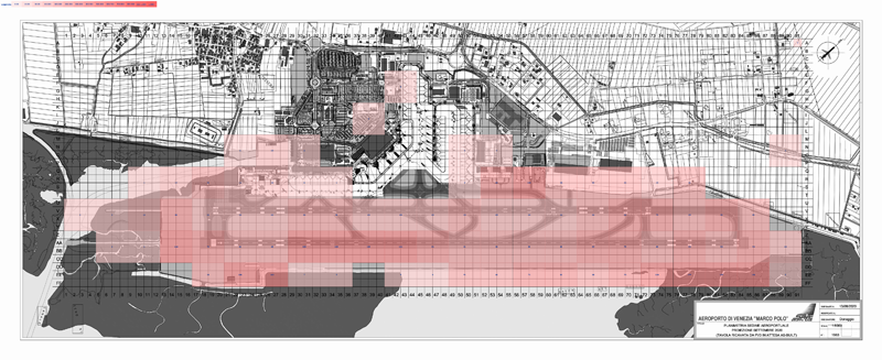 Mappa concentrazione Gheppio in aeroporto Venezia Tessera